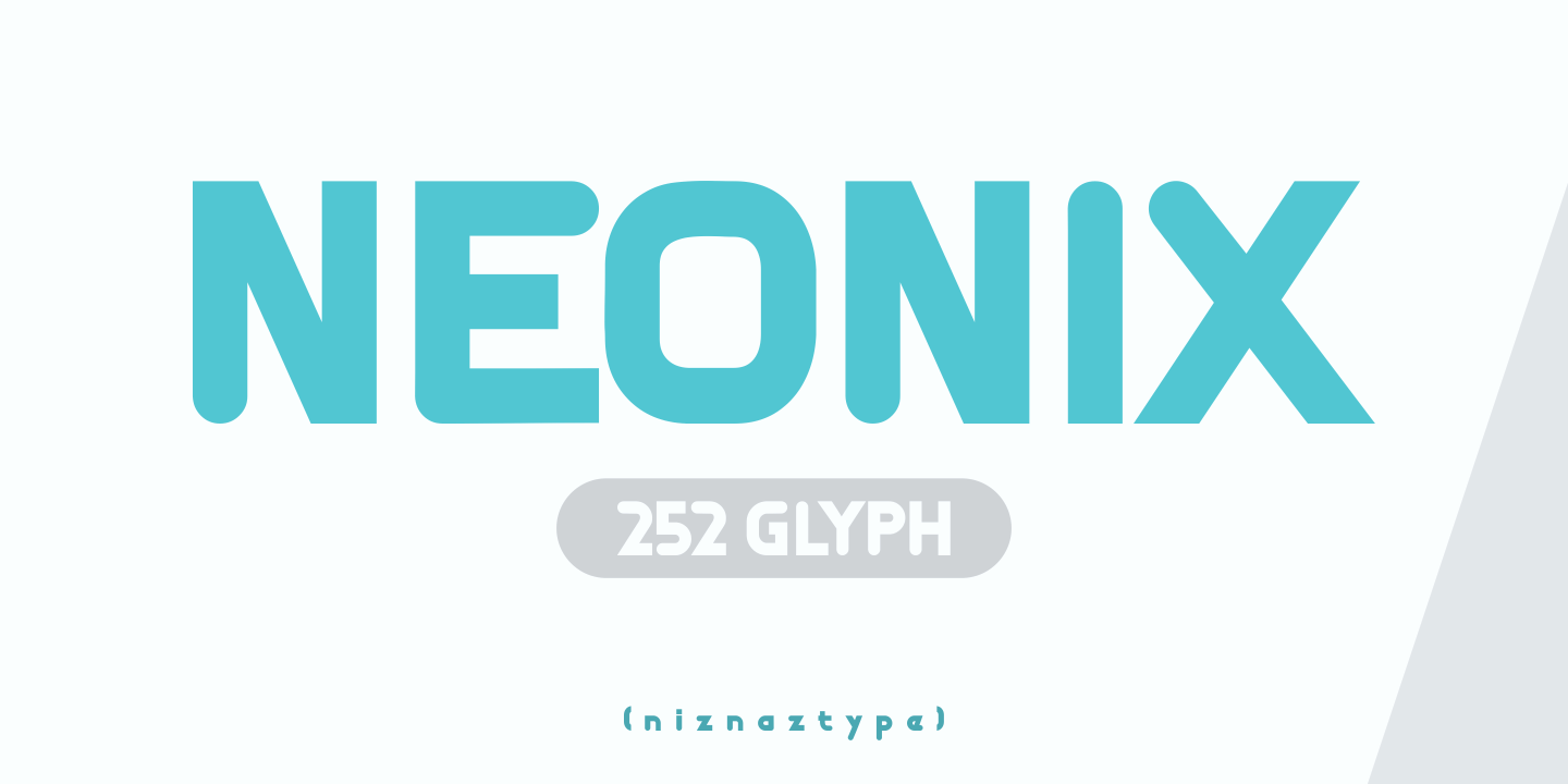 Пример шрифта Neonix #1